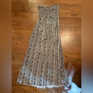 Black and White Patterned Maxi Dress